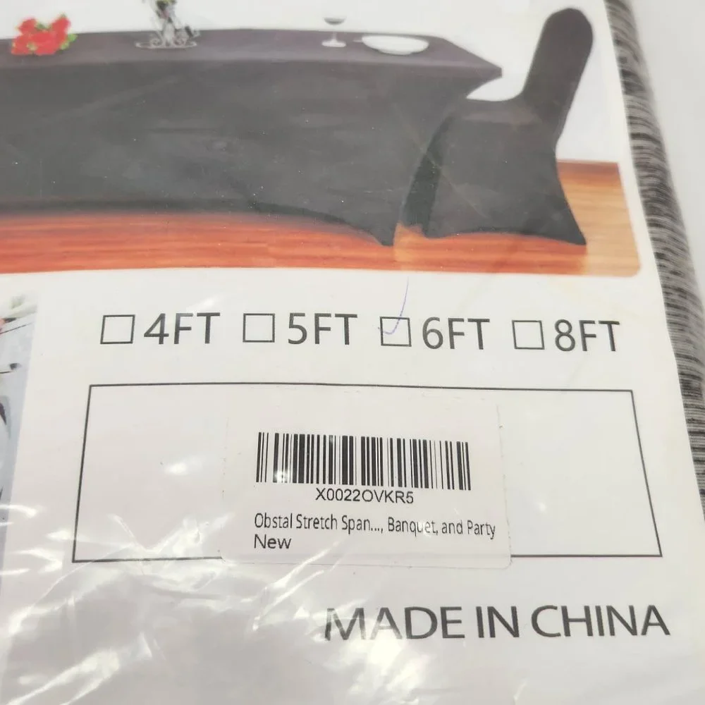 Obstal Stretch Spandex Tablecloth Cover for Standard Folding Tables